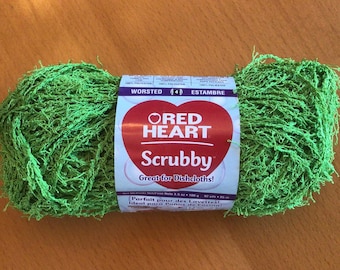 Fio Coração Vermelho - Scrubby - Limão - Novo e Não Utilizado