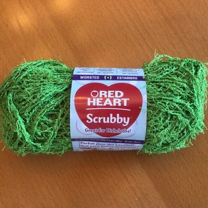 Red Heart Yarn - Scrubby - Lime - Nieuw en ongebruikt