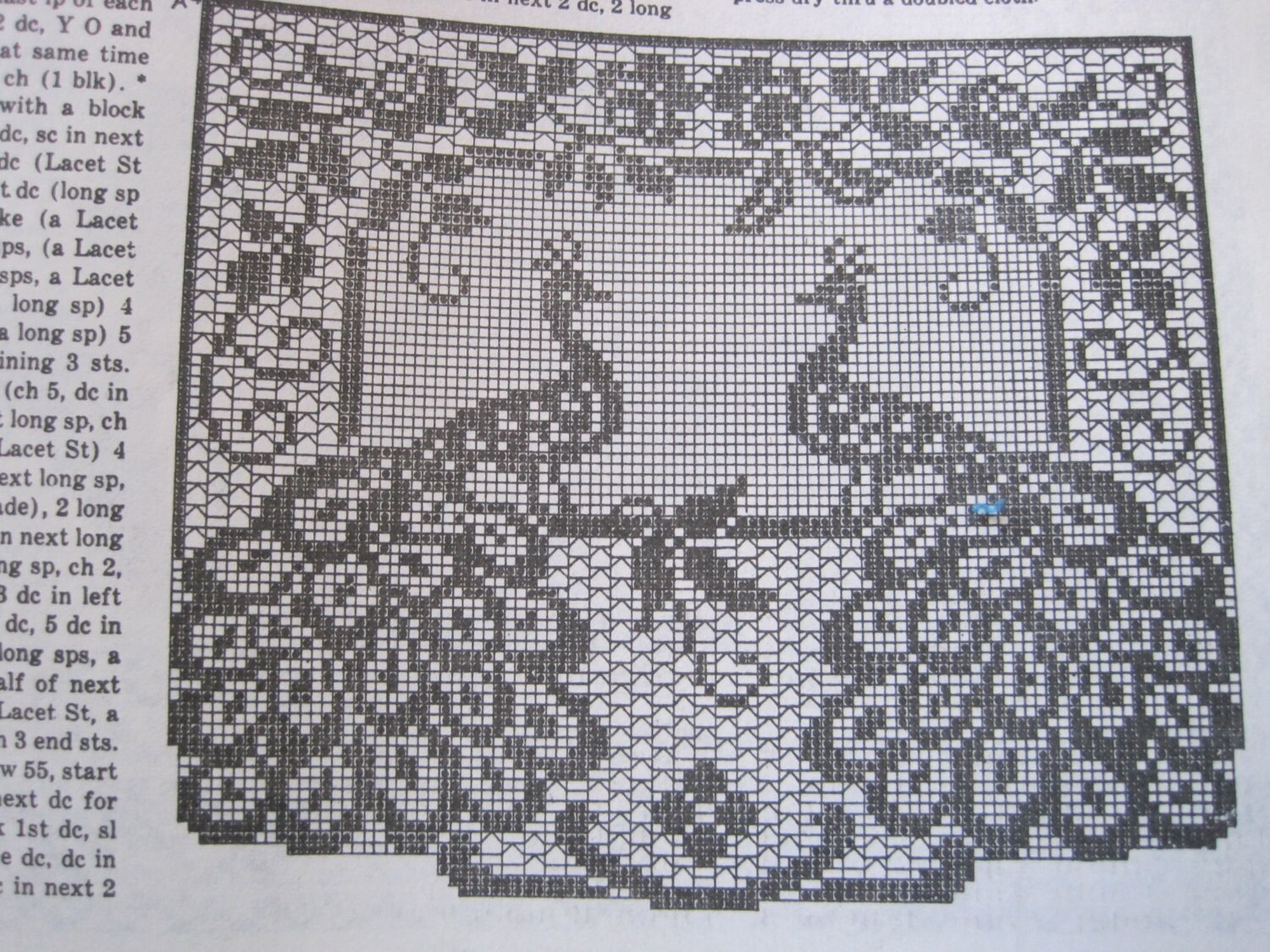 Crochet Pattern Filet Crochet Peacock Chair Set Etsy