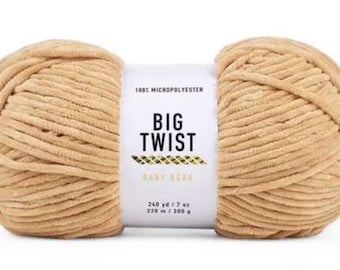 Baby Bear - 240yds - Bulky - Polyester Yarn - by Big Twist - New and Unused - Destash