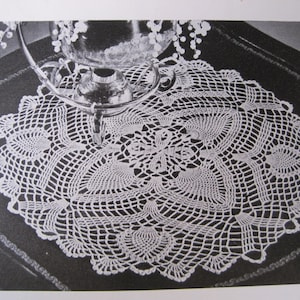 Crochet Pattern - Flowering Pine Doily - 13&quot; - Vintage