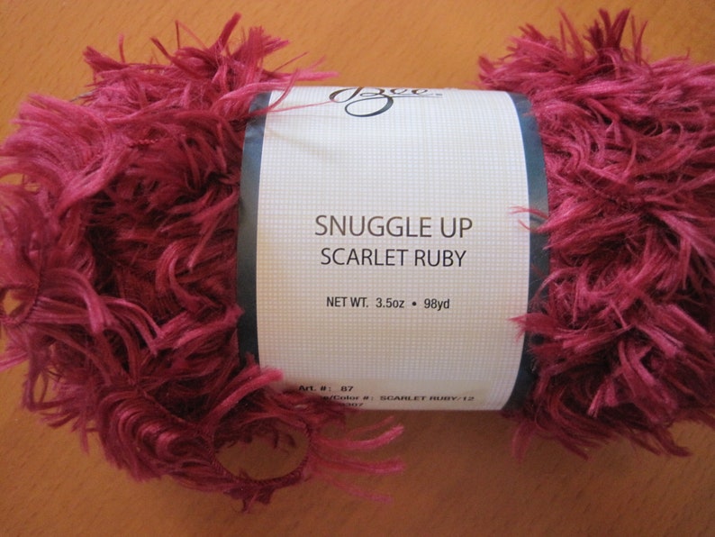 Yarn Bee Snuggle up Scarlet Ruby 100 Polyester New Etsy