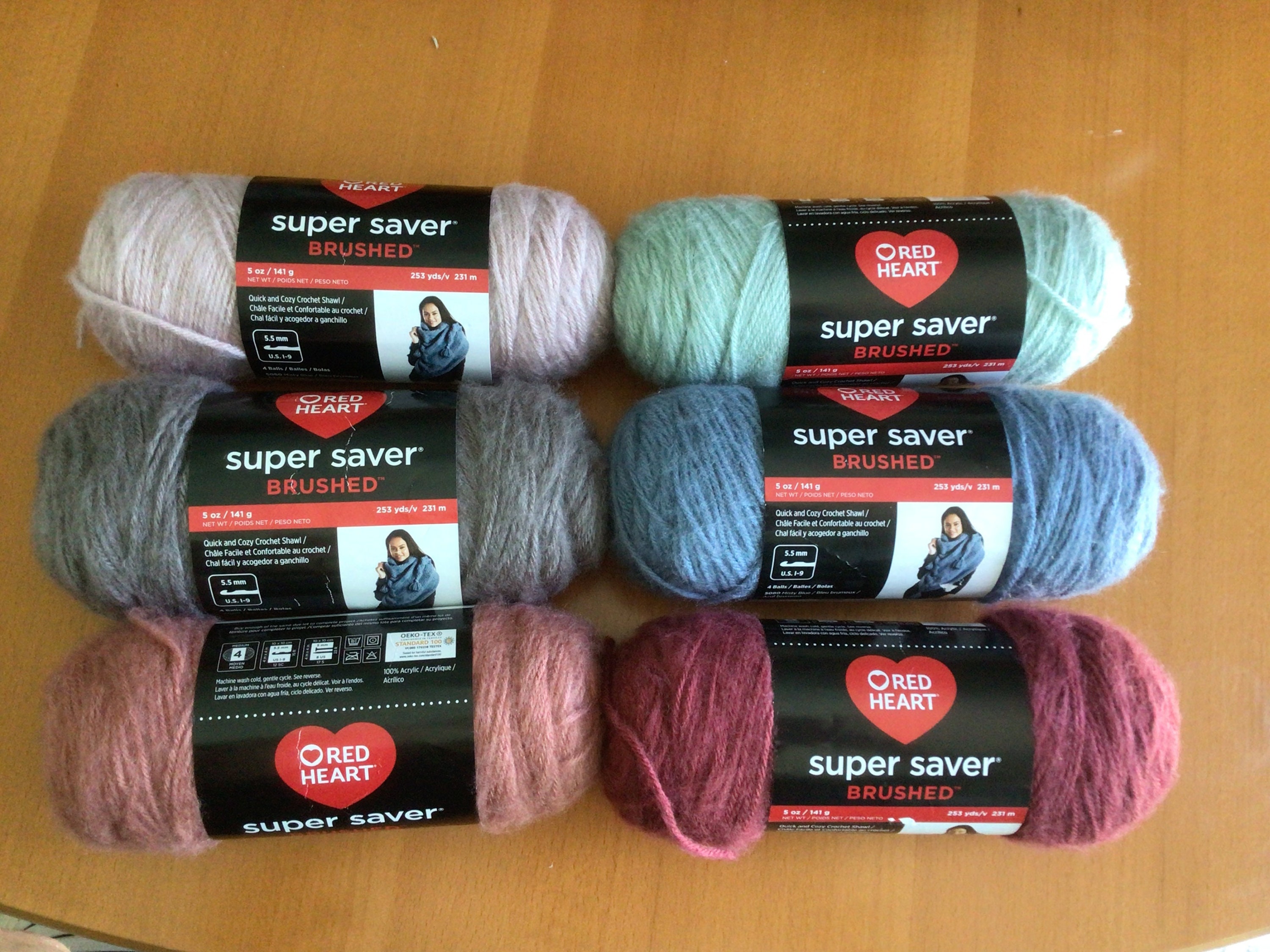 Red Heart Super Saver Brushed - New and Unused - Destash