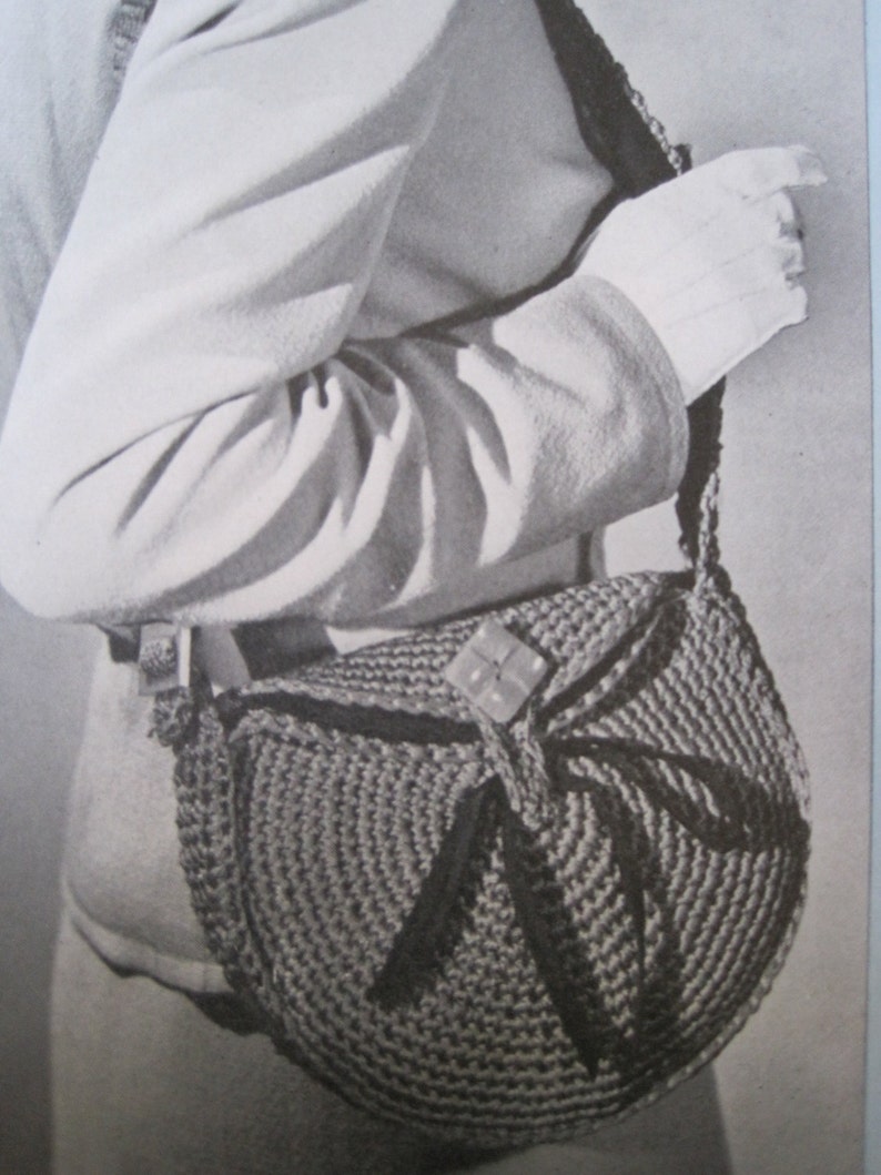 Hat and Bag Vintage Crochet Pattern