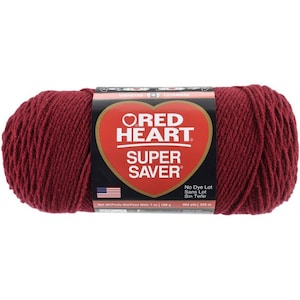 Red Heart Super Saver - Burgundy - No Dye Lot - New and Unused