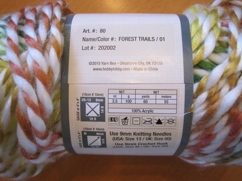 Yarn Bee Colorplay Forest Trails NEW and UNUSED Etsy