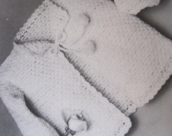 Crochet Pattern Baby Jacket Sizes 3 months and 6 months