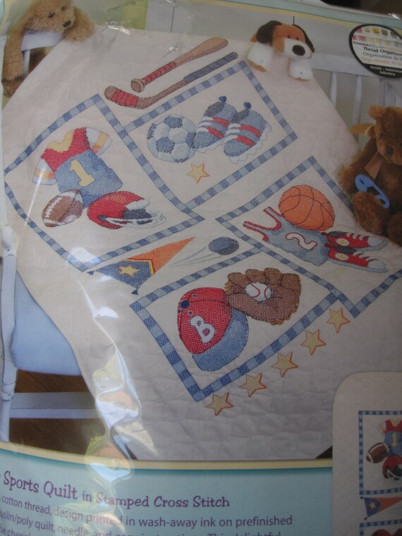  Dimensions Stamped Cross Stitch 'Little Sports' DIY