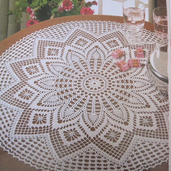 Crochet Tablecloth Pattern - Etsy