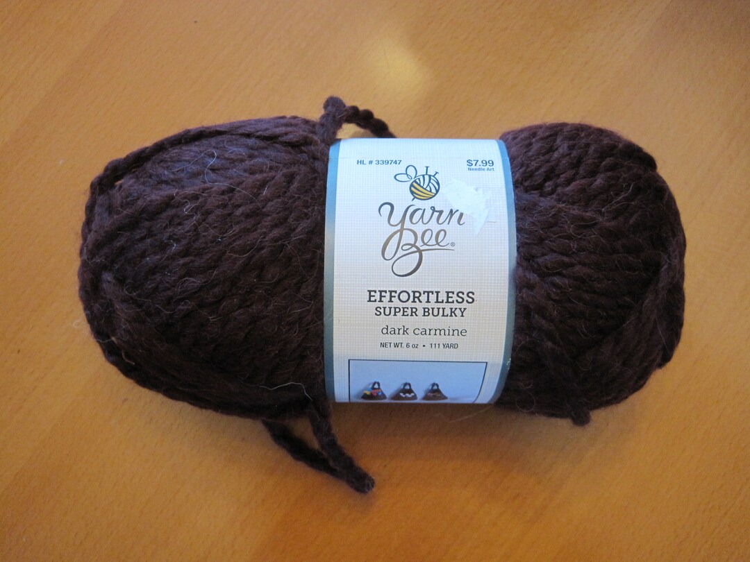 Yarn Bee Effortless Super Bulky Dark Carmine NEW and Etsy