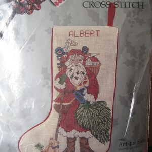 Cross Stitch Kit - Christmas Stocking - Antique Santa - Something Special - Candamar Designs - NEW NIP