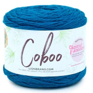 Lion Brand Coboo - Natural Fiber - 232yds - Light Weight Cotton Yarn - New and Unused - Destash