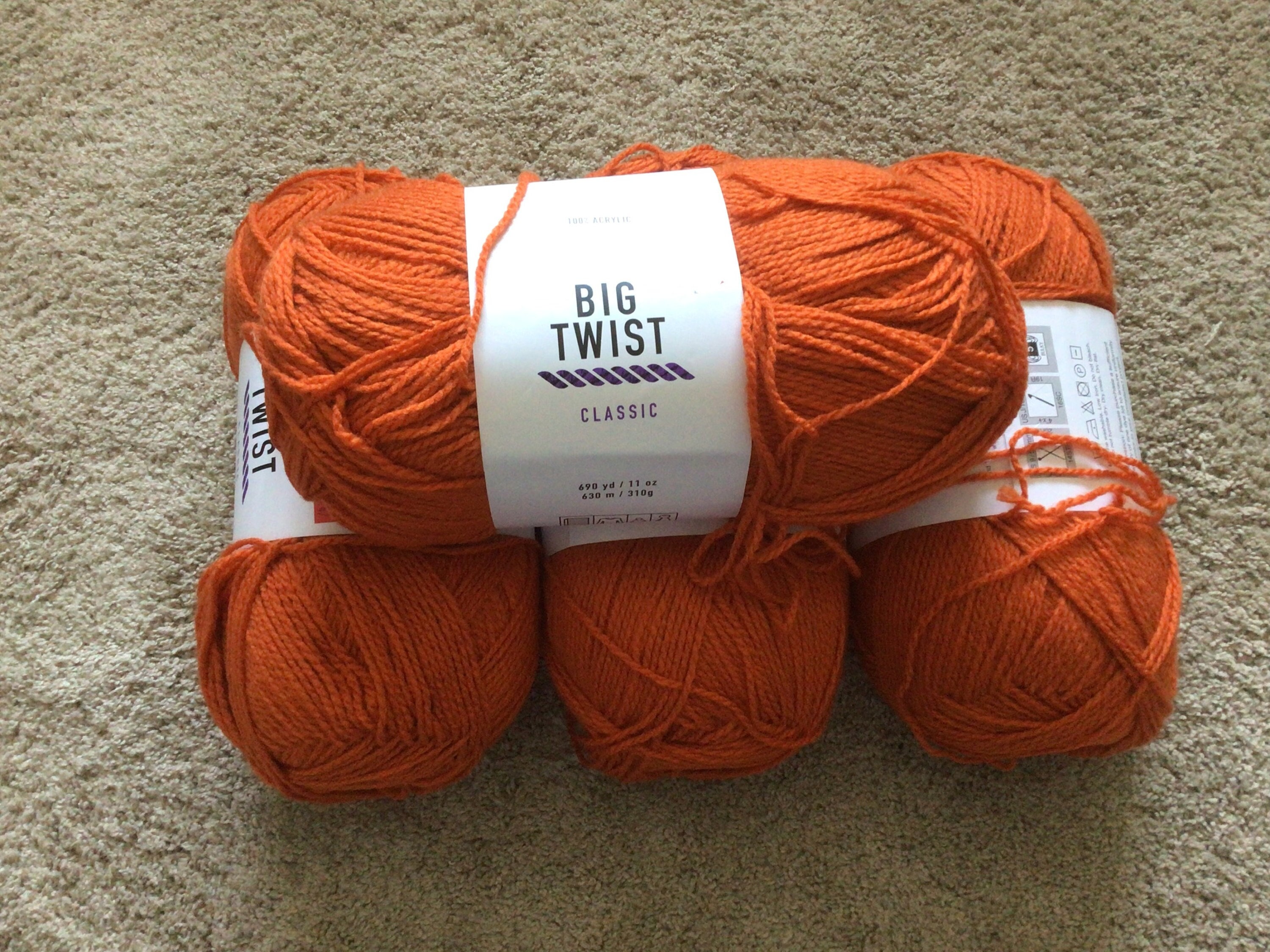 Big Twist Yarn Classic Orange Discontinued New and - Etsy