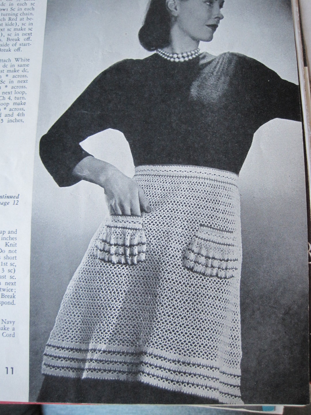 Crochet Pattern Apron Cover Cooking Vintage Pattern - Etsy