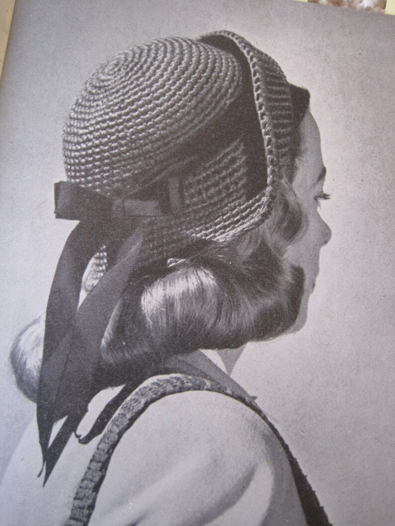 Hat and Bag Vintage Crochet Pattern