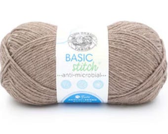 Lion Brand Basic Stitch Antimicrobial - Hilo de poliéster peinado de 186 yardas - Nuevo sin usar - Descontinuado - Destash