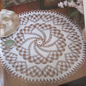 Patrón de crochet - Tapete de rueda de molino - 32 cm - Vintage