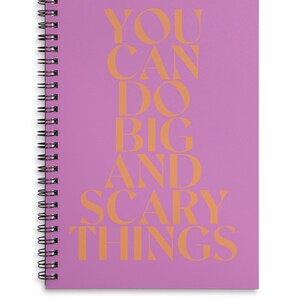 You can do big and scary things purple and orange A4 or A5 wire bound notebook Choice of Hard or Soft Cover. image 2