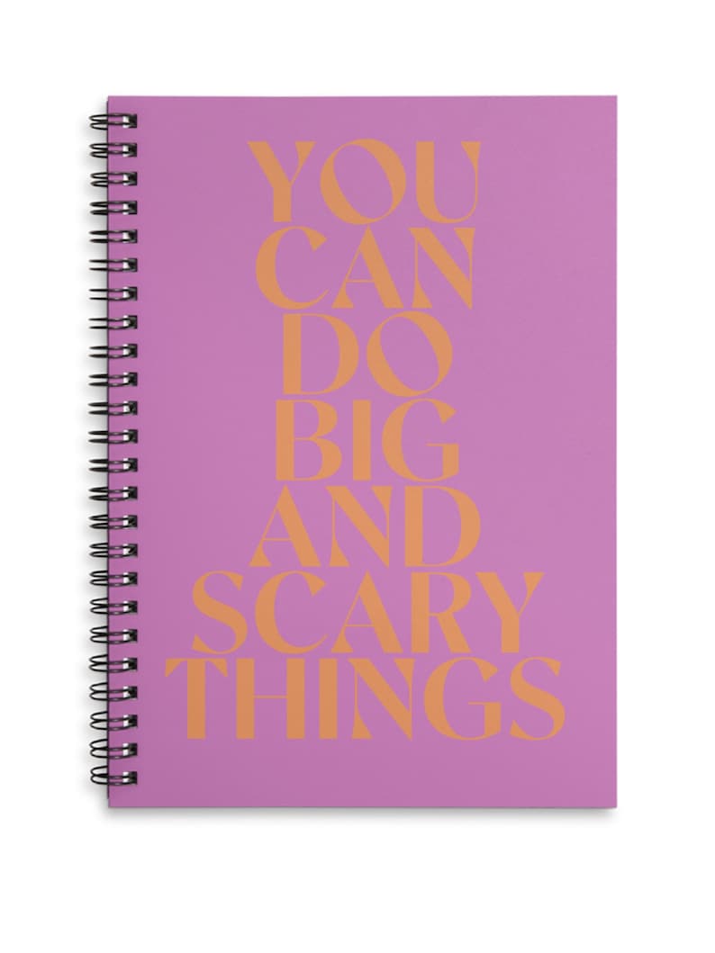 You can do big and scary things purple and orange A4 or A5 wire bound notebook Choice of Hard or Soft Cover. image 2