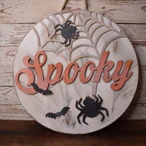 Spooky Door Hanger, Halloween Door Hanger, Spiders, Fall Decor, Halloween Decor