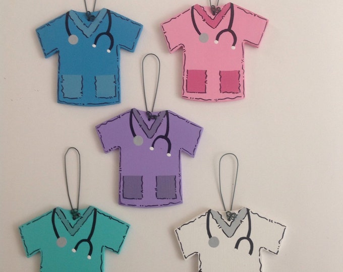 Personalized Wooden Scrub Top Shirt Uniform Ornament Your | Etsy