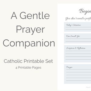 Een zachtaardig gebedsmaatje | Katholieke afdrukbare set | Dagelijkse gebedspagina's | Wekelijkse reflectie | Afdrukbaar christelijk dagboek