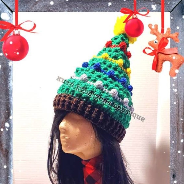 Crochet Christmas Tree Hat