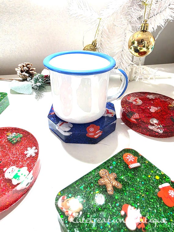 Christmas Coasters, Christmas Table Decoration