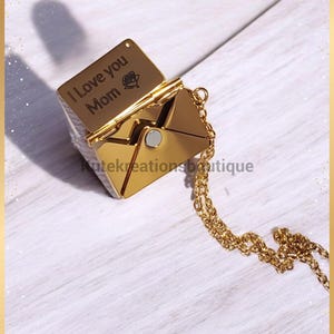 Stainless Steel Envelope Necklace
