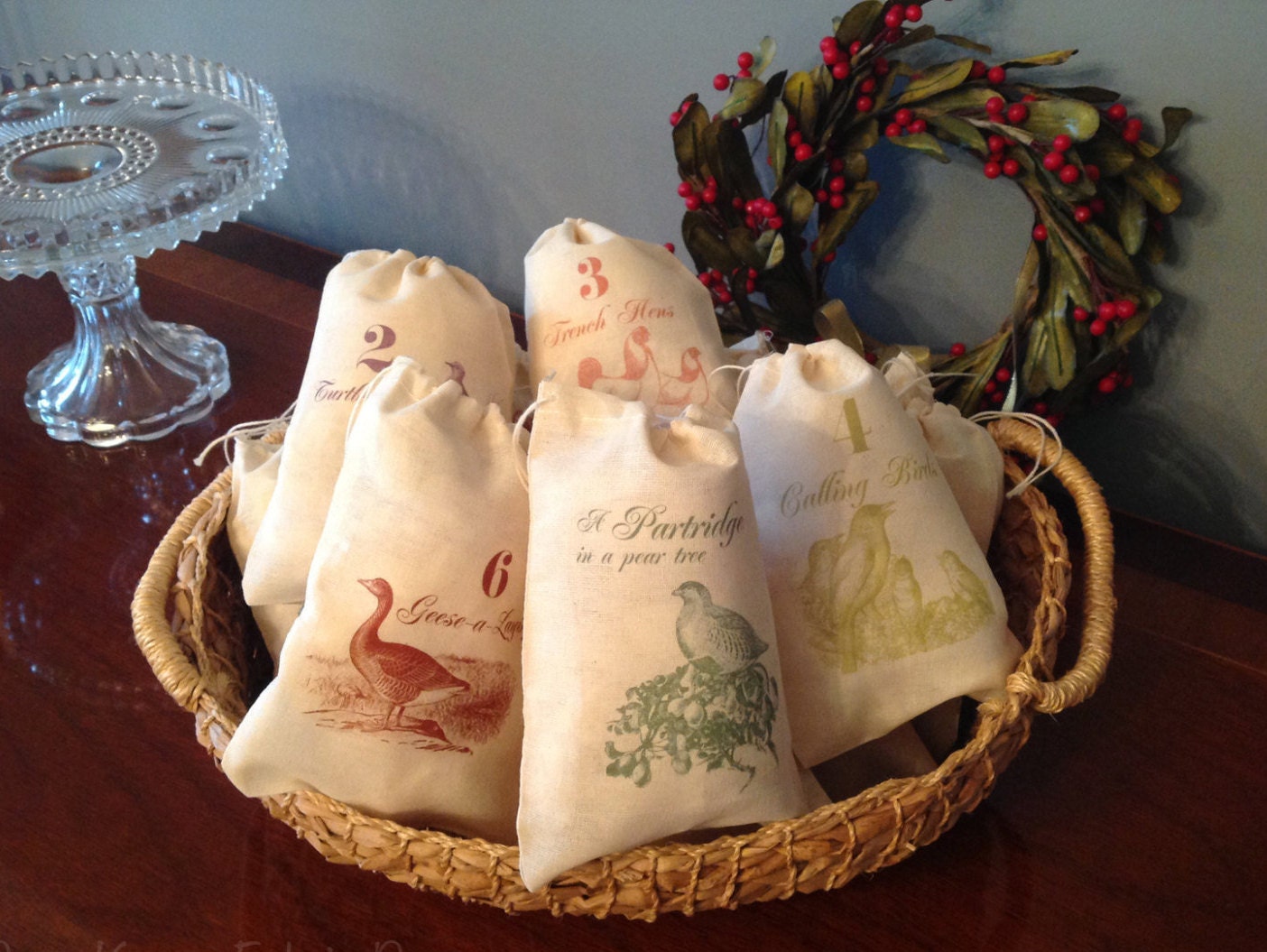 holiday drawstring gift bags