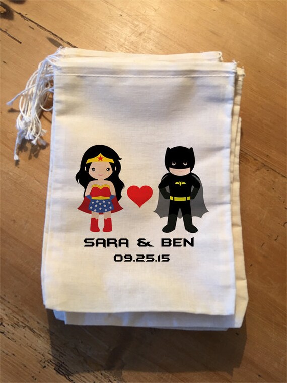super heros Personnalisé Garçons Fête D/'Anniversaire Papier Cadeau//Faveur Sacs fourre-tout