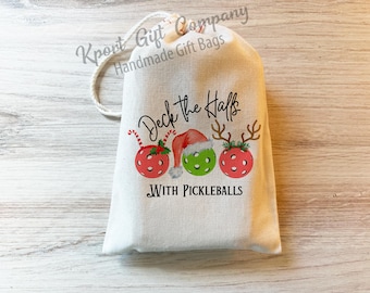 Pickleball Christmas - Pickle Ball Christmas Bags - Pickleball Christmas Party - Pickleball Team Gifts - Pickleball Holiday Party