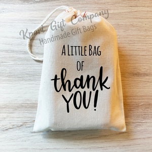 Thank You Favor Bag Personalized Baby Shower Wedding Shower Event Thanks bags favors Custom Cotton