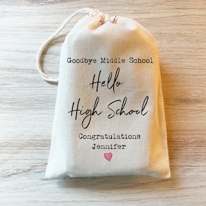 Middle School Graduation 2025 Custom Favor Bag. Personalized Middle School Graduation Favor Class of 2025 Graduation Party Favors Congrats