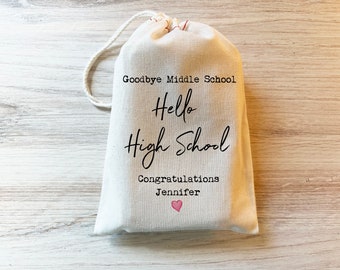 Middle School Graduation 2026 Custom Favor Bag. Personalized Middle School Graduation Favor Class of 2026 Graduation Party Favors Congrats