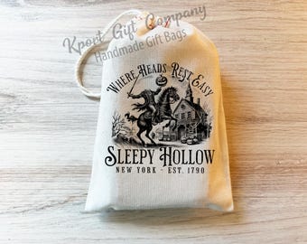 Sleepy Hollow - Halloween Favor Bag - Trick or Treat Gifts Custom Personalized Halloween Bag - Halloween Party Favor bags