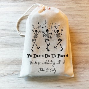 Til Death Do Us Party - Til Death Do Us Party Wedding Bag - Halloween Wedding - Bachelorette Hangover Kit - Bachelorette Party Bags