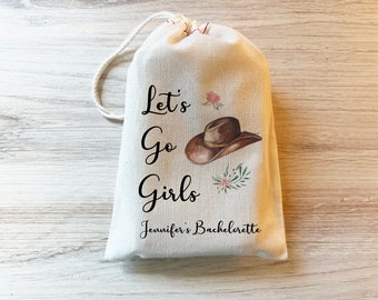 Let's Go Girls Hangover Bag - Custom Bachelorette Favor Bag. Country Bachelorette, Nashville Bachelorette Party, Country Wedding
