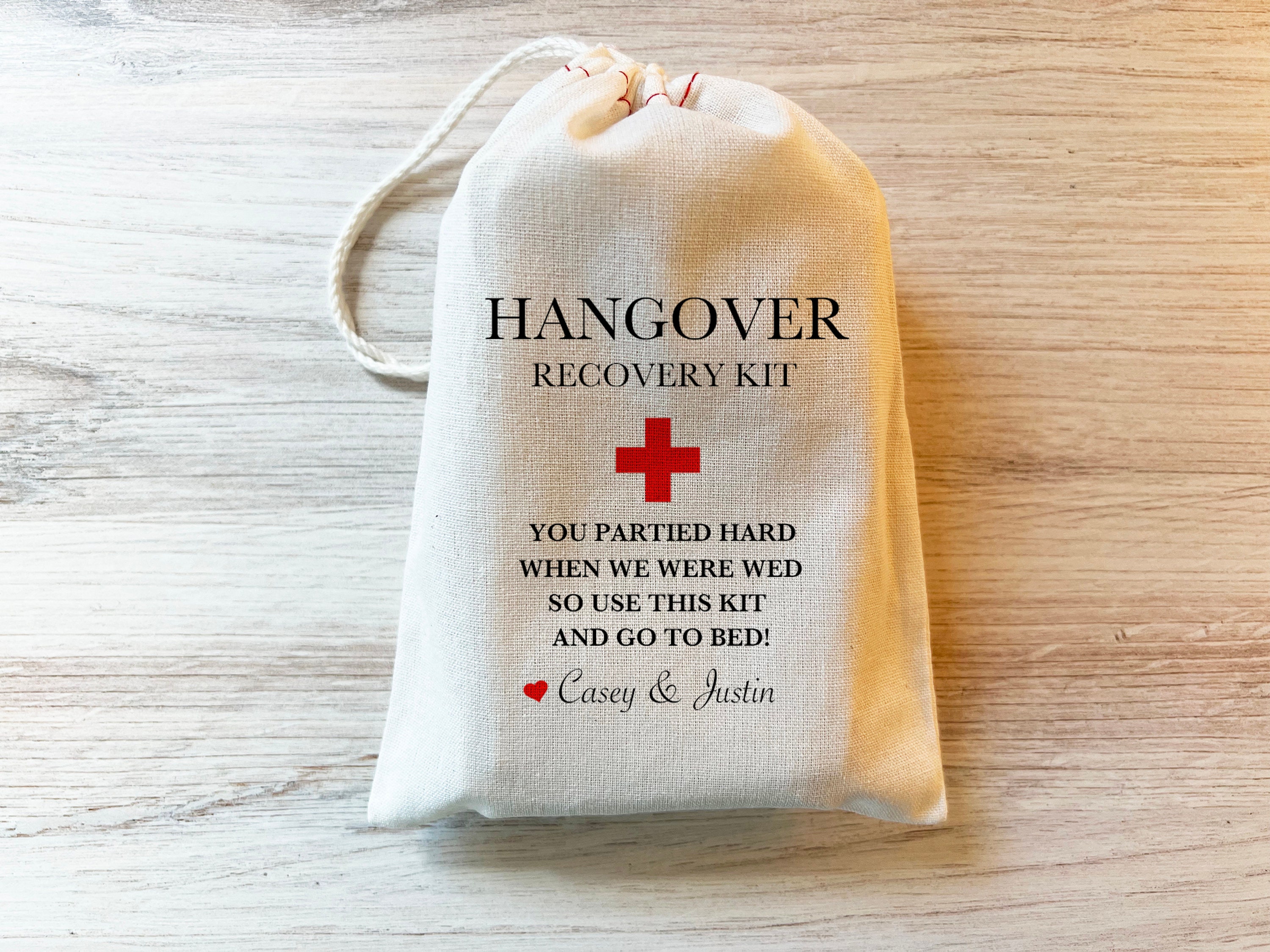 Wedding Hangover Bag Kits Personalized Drawstring Bag Etsy