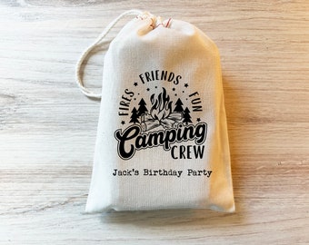 Camping Crew Party Favor Bags Custom Camping Favors Camping Bags Outdoor Camp Party Smores Mountains Personalized Camping Camping Birthday