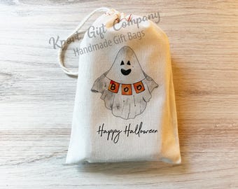 Ghost Boo - Happy Halloween Favor Bag - Trick or Treat Gifts Custom Personalized Halloween Bag - Halloween Party Favor bags - Boo!