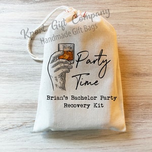 Bachelor Party Hangover Recovery Kit Custom Bachelor Favor Bag. Whiskey Beer Tequila Party Favor Wedding Hangover Kit Bags