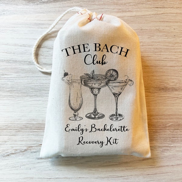 The Bach Club Bachelorette Party Recovery Kits Bachelorette Custom Bachelorette Favors Personalized Luxury Bachelorette Social Club Bach