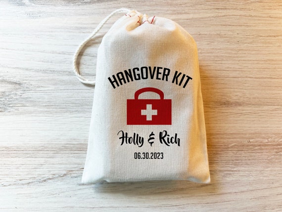 4 Pack of Hangover Kit Supplies, Bags, Kits, Items, Bachelorette Party  Favors