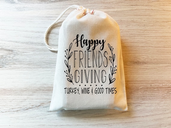 Friendsgiving Thanksgiving Holiday Favor Gift Bags Thanksgiving