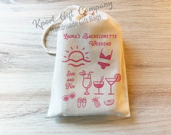 Bachelorette Favor Bag Beach Bach Bachelorette Weekend Tropical Party Hangover Kit Sun and Fun Drinks Bachelorette Party Favors Recovery Kit
