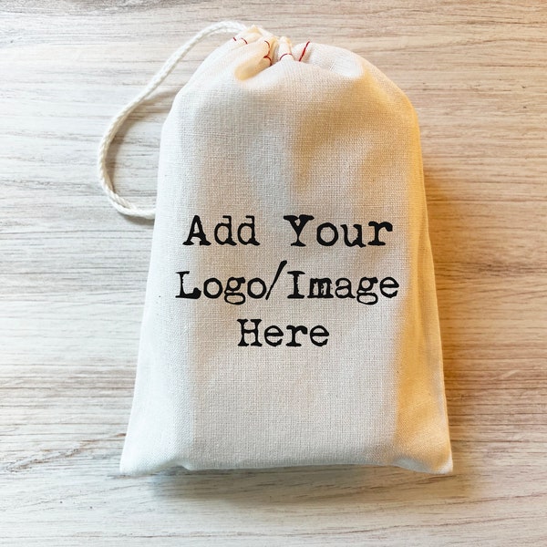 Custom Logo Merchandise Bag - Business Event Customized Favor Bags for Candy Buffet Birthday Personalized Cotton bags