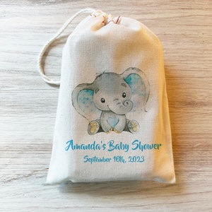 Elephant Baby Shower Favor Bag Girl or Boy, Baby Elephant Baby Shower Thank you, Baby Shower Party, Baby Girl Boy Theme, Elephant Theme