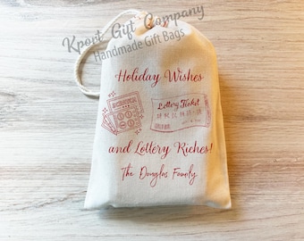 Personalized Christmas Lottery Gift Bag – Scratch-Off | Holiday Gift for Family, Company, or Clients - Employee Christmas Gifts - Scratcher