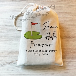 Same Hole Forever Bachelor Party Hangover Recovery Kit Custom Bachelor Favor Bag. Golfing Golf Bachelor Party Favor Wedding Personalized Bag